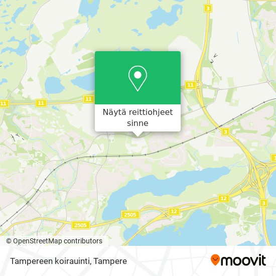 Tampereen koirauinti kartta