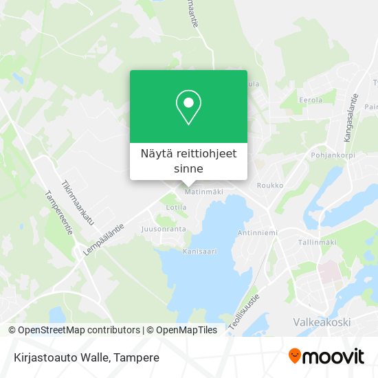 Kirjastoauto Walle kartta