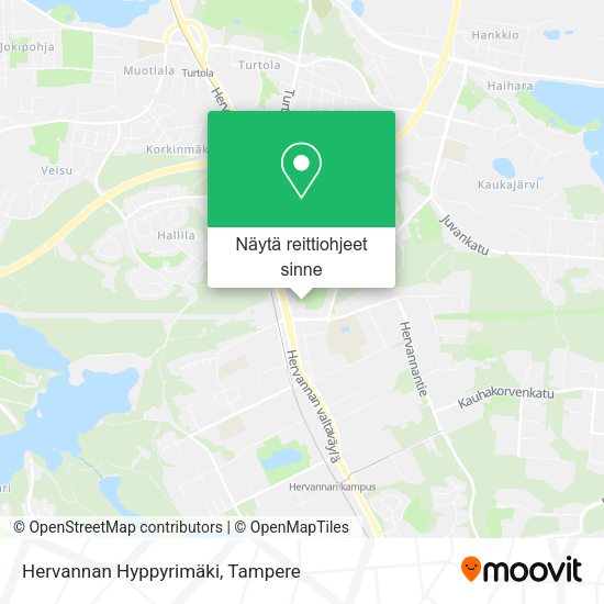 Hervannan Hyppyrimäki kartta