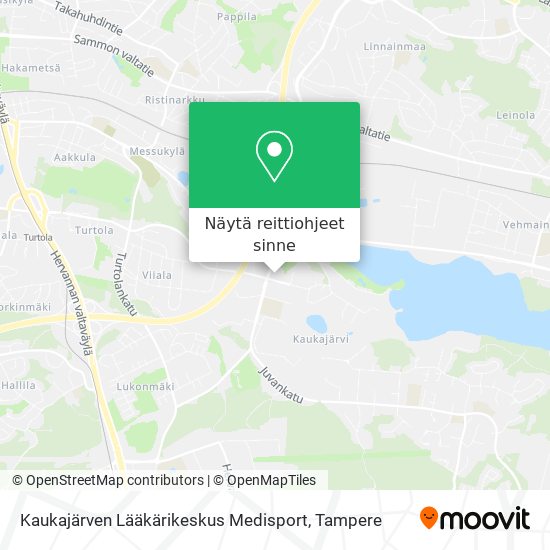 Kaukajärven Lääkärikeskus Medisport kartta