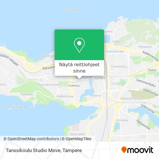 Kuinka päästä kohteeseen Tanssikoulu Studio Move paikassa Tampere  kulkuvälineellä Bussi tai Raitiovaunu?