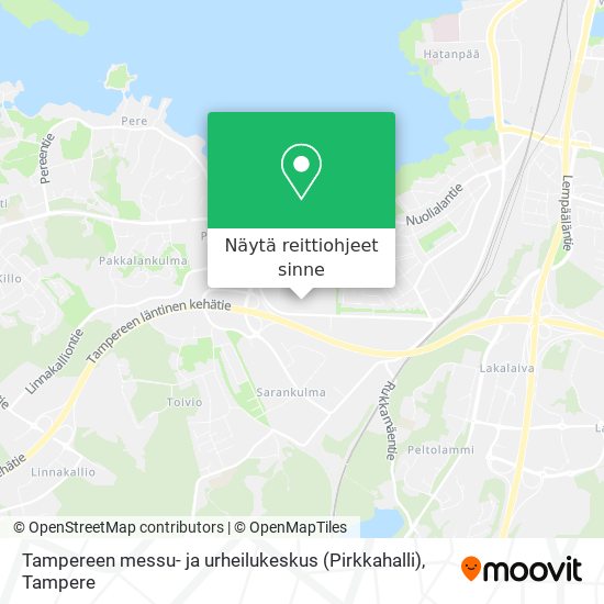 Tampereen messu- ja urheilukeskus (Pirkkahalli) kartta