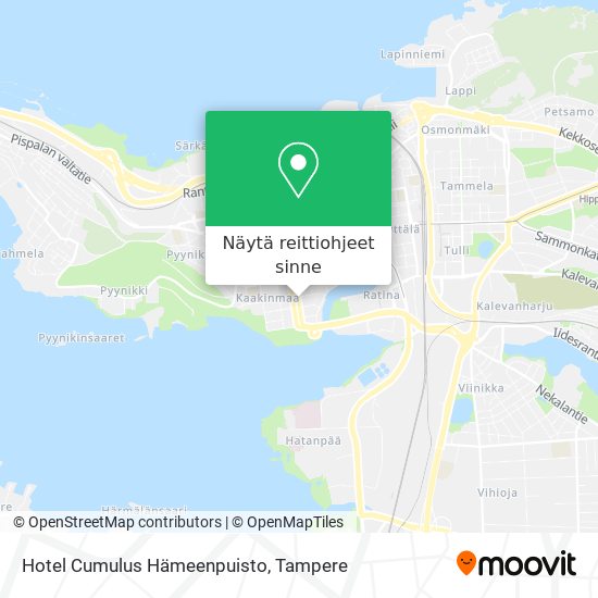 Hotel Cumulus Hämeenpuisto kartta