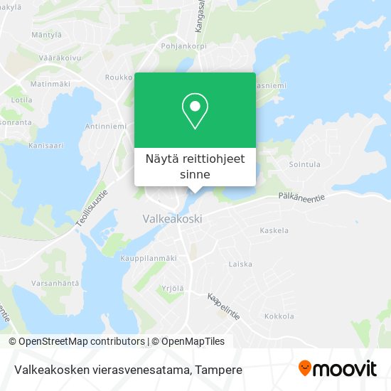 Valkeakosken vierasvenesatama kartta