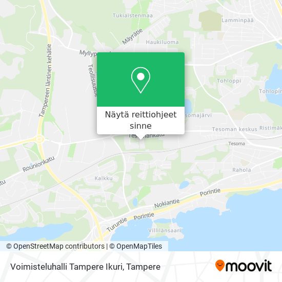Voimisteluhalli Tampere Ikuri kartta