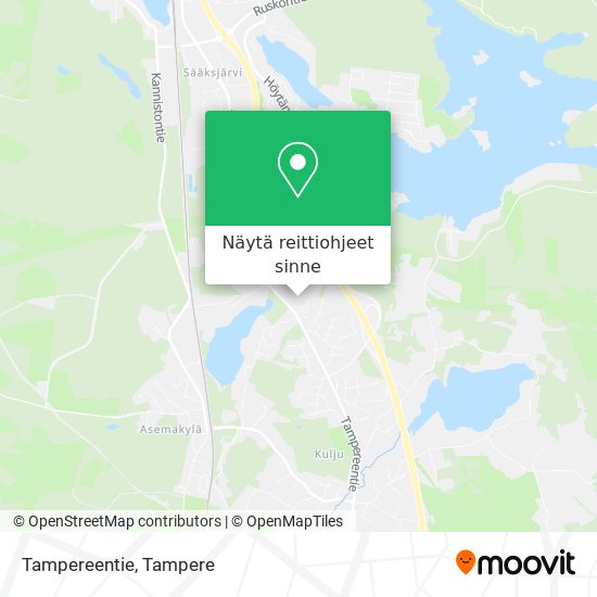Tampereentie kartta