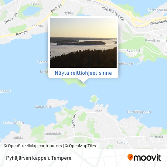 Pyhäjärven kappeli kartta
