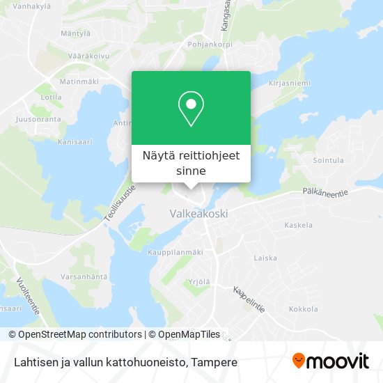 Lahtisen ja vallun kattohuoneisto kartta