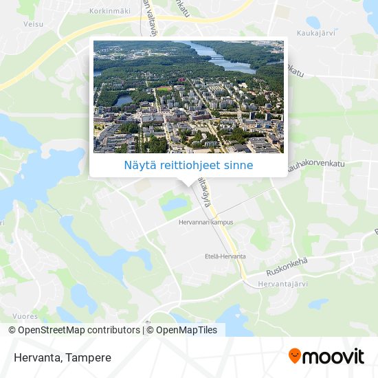 Kuinka päästä kohteeseen Hervanta paikassa Tampere kulkuvälineellä Bussi  tai Raitiovaunu?