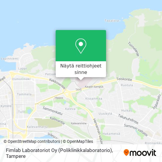 Fimlab Laboratoriot Oy (Poliklinikkalaboratorio) kartta