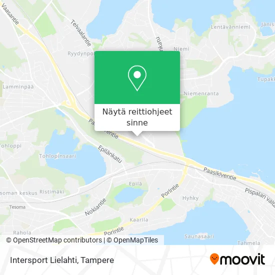 Intersport Lielahti kartta