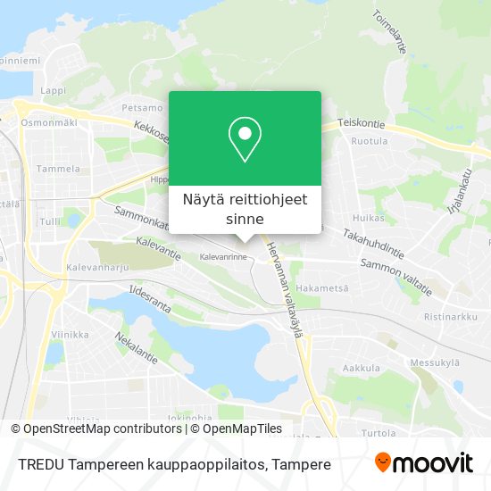 TREDU Tampereen kauppaoppilaitos kartta