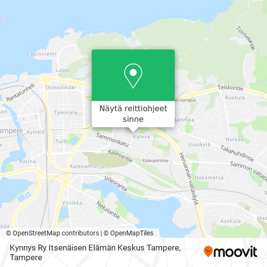 Kynnys Ry Itsenäisen Elämän Keskus Tampere kartta