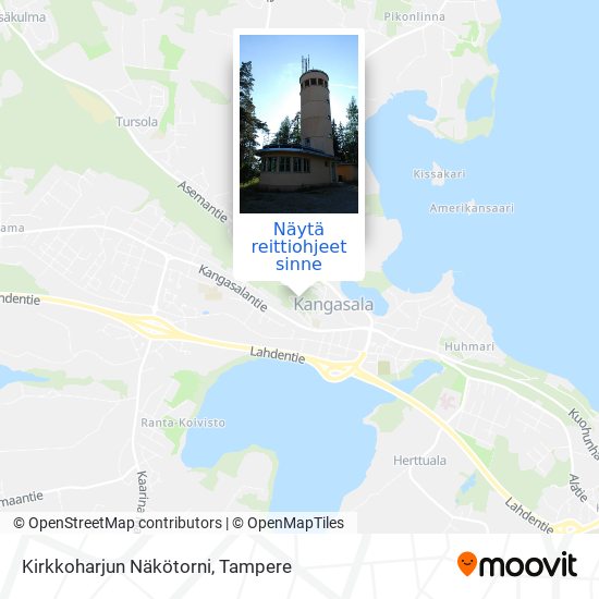 Kirkkoharjun Näkötorni kartta