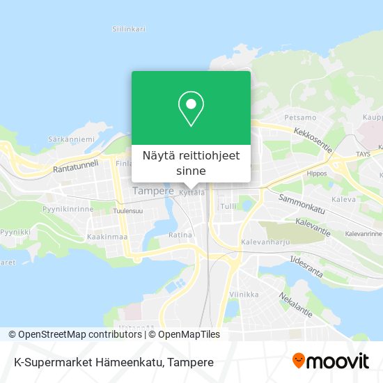 K-Supermarket Hämeenkatu kartta