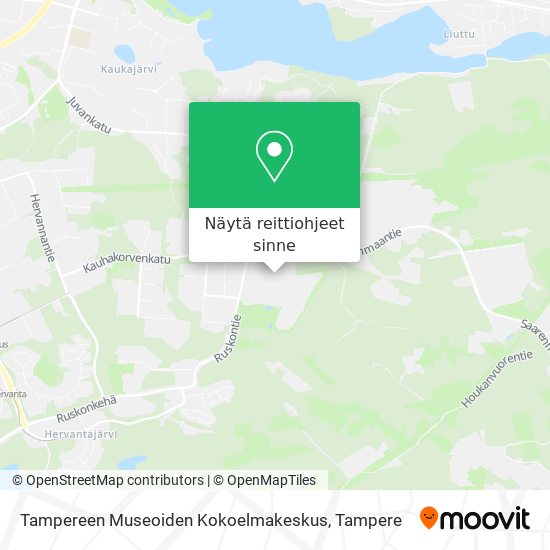 Tampereen Museoiden Kokoelmakeskus kartta