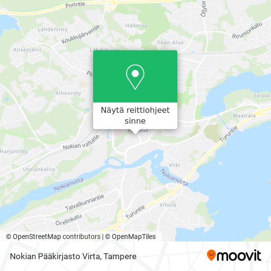 Nokian Pääkirjasto Virta kartta