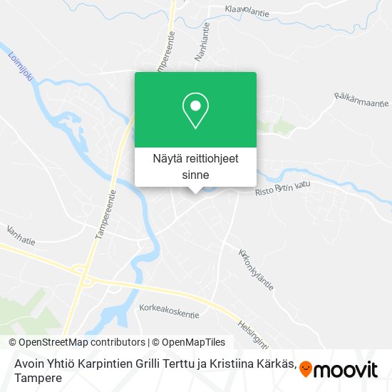 Avoin Yhtiö Karpintien Grilli Terttu ja Kristiina Kärkäs kartta