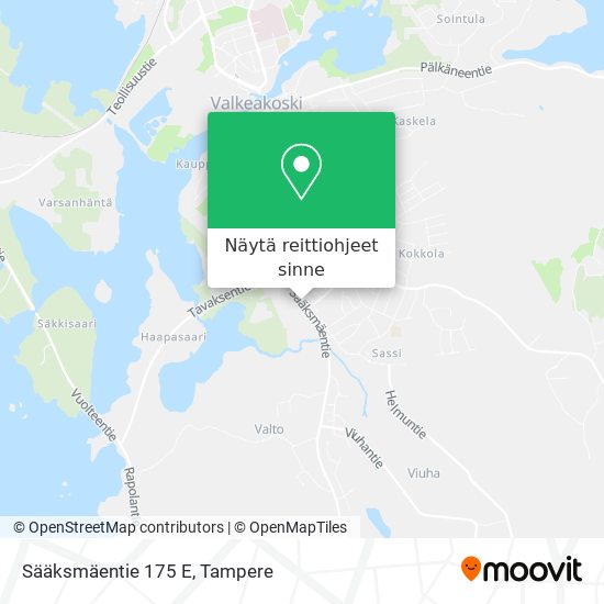 Sääksmäentie 175 E kartta