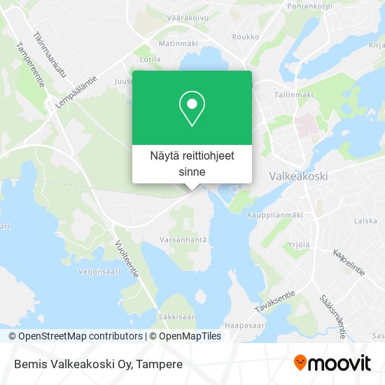 Bemis Valkeakoski Oy kartta