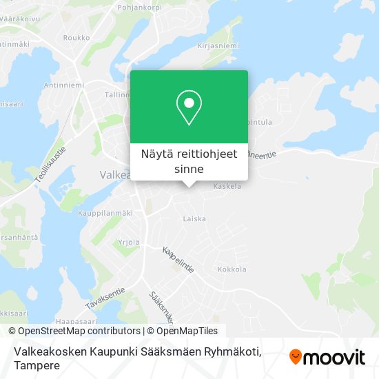 Valkeakosken Kaupunki Sääksmäen Ryhmäkoti kartta