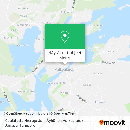 Koulutettu Hieroja Jani Äyhönen Valkeakoski - Janapu kartta