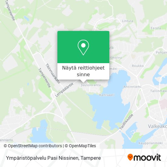 Ympäristöpalvelu Pasi Nissinen kartta