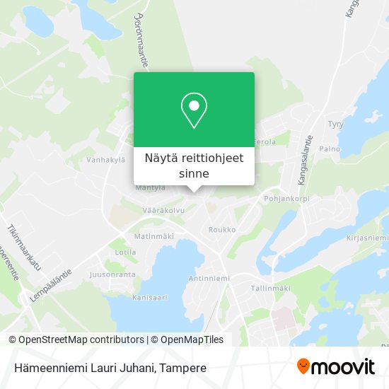 Hämeenniemi Lauri Juhani kartta