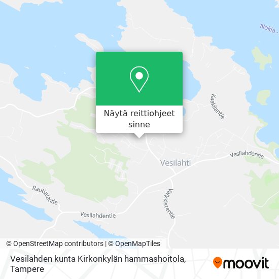 Vesilahden kunta Kirkonkylän hammashoitola kartta