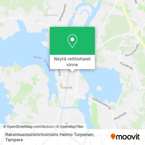 Rakennusinsinööritoimisto Heimo Turpeinen kartta
