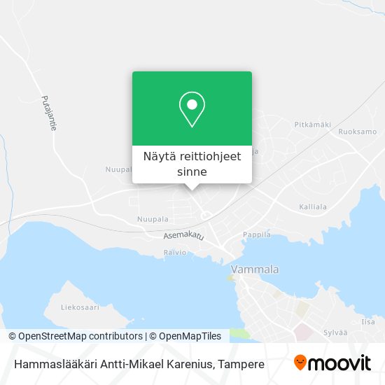 Hammaslääkäri Antti-Mikael Karenius kartta