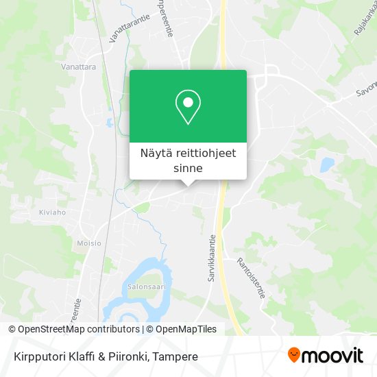 Kirpputori Klaffi & Piironki kartta