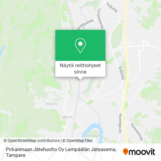 Pirkanmaan Jätehuolto Oy Lempäälän Jäteasema kartta