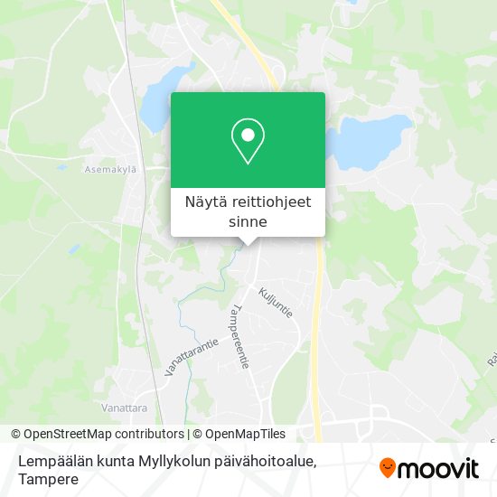 Lempäälän kunta Myllykolun päivähoitoalue kartta