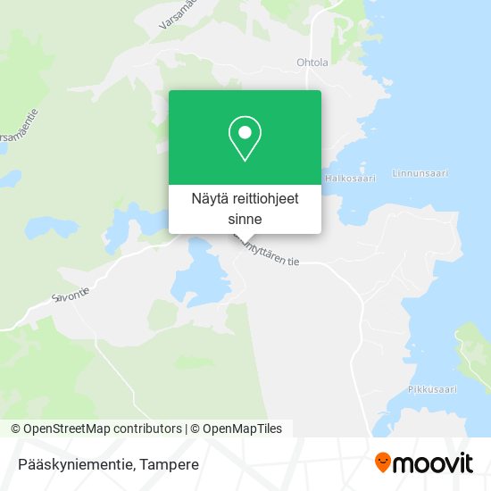 Pääskyniementie kartta