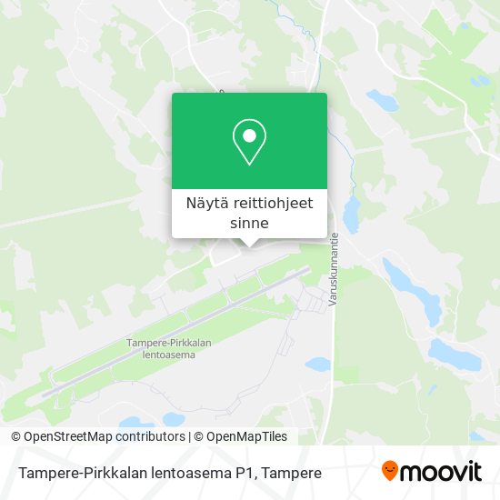 Tampere-Pirkkalan lentoasema P1 kartta
