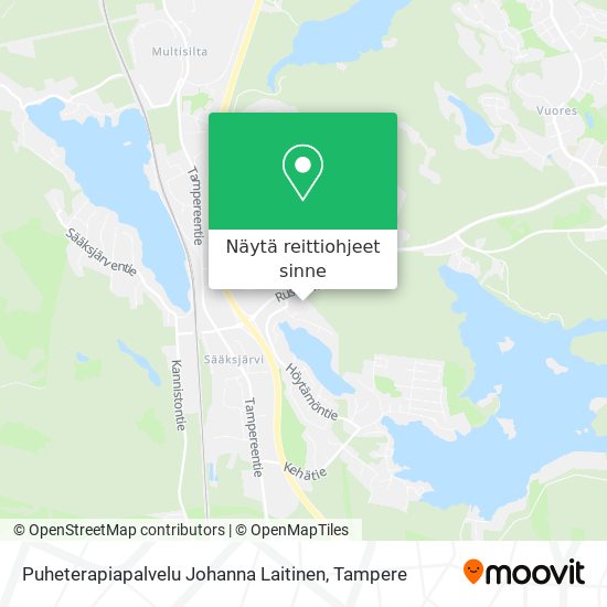 Puheterapiapalvelu Johanna Laitinen kartta