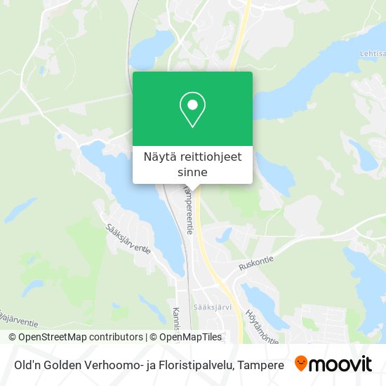 Old'n Golden Verhoomo- ja Floristipalvelu kartta