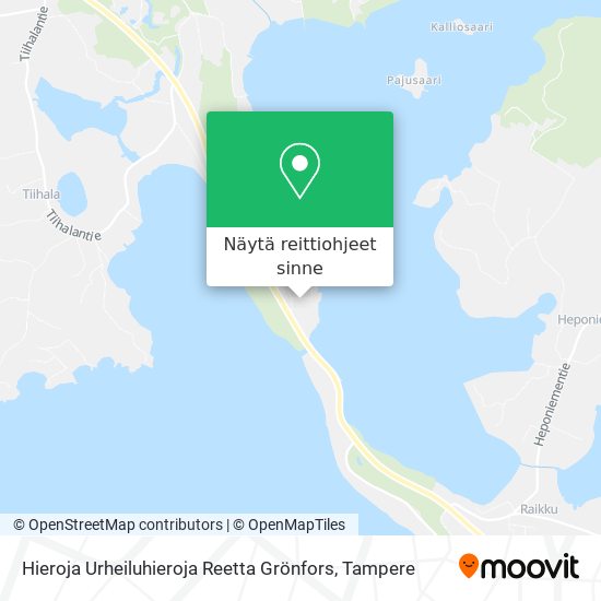 Hieroja Urheiluhieroja Reetta Grönfors kartta