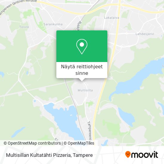 Multisillan Kultatähti Pizzeria kartta