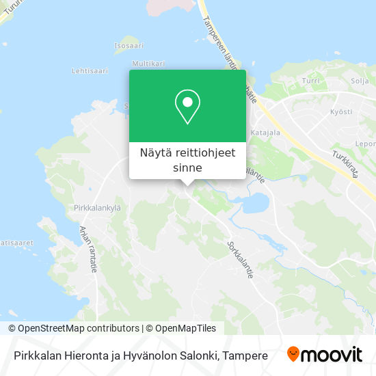 Pirkkalan Hieronta ja Hyvänolon Salonki kartta