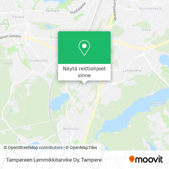 Tampereen Lemmikkitarvike Oy kartta