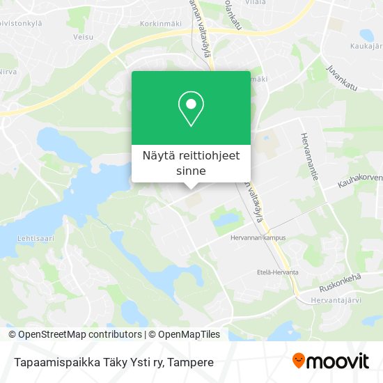 Tapaamispaikka Täky Ysti ry kartta