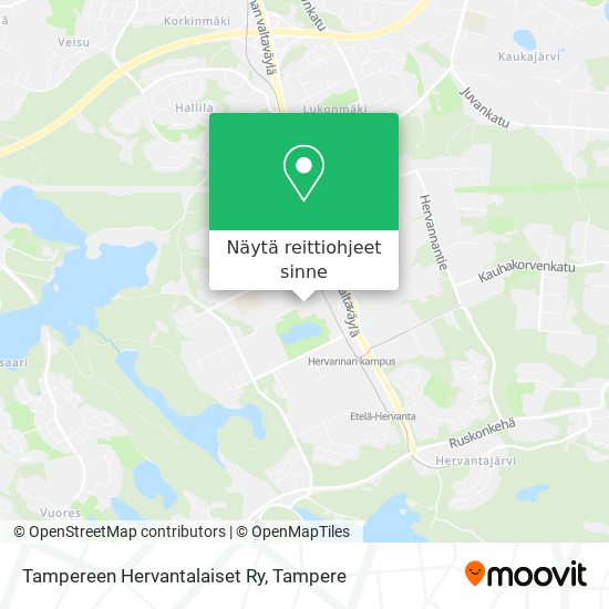 Tampereen Hervantalaiset Ry kartta