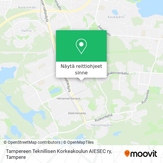 Tampereen Teknillisen Korkeakoulun AIESEC ry kartta
