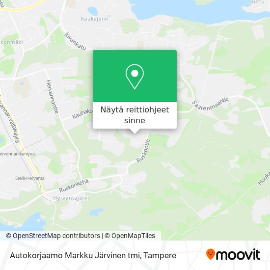 Autokorjaamo Markku Järvinen tmi kartta