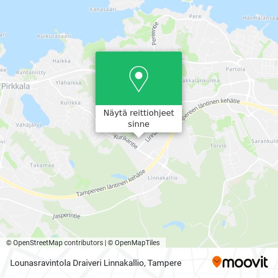 Lounasravintola Draiveri Linnakallio kartta