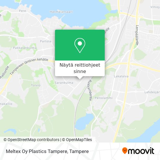 Meltex Oy Plastics Tampere kartta