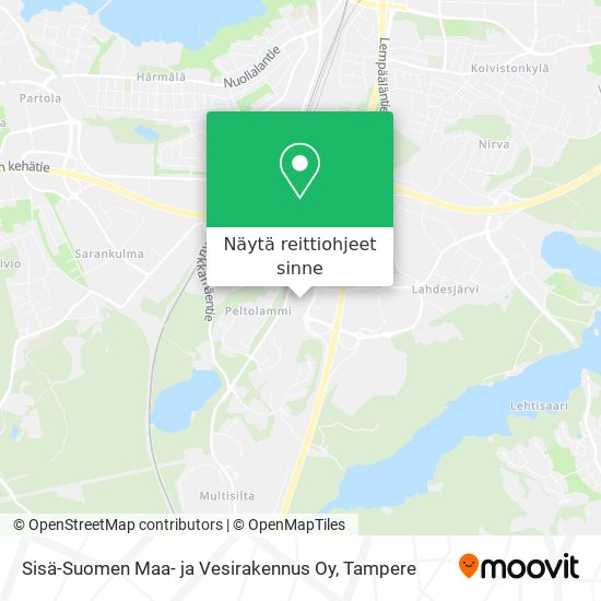 Sisä-Suomen Maa- ja Vesirakennus Oy kartta