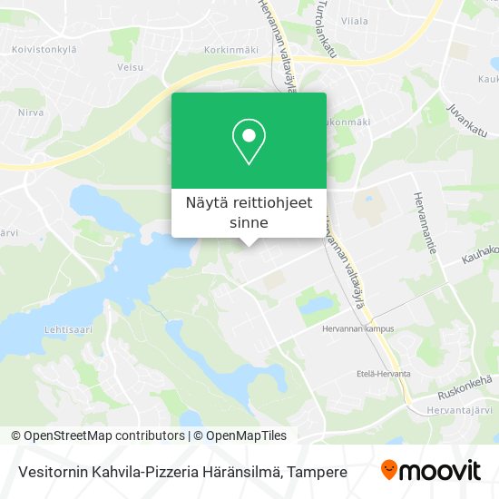 Vesitornin Kahvila-Pizzeria Häränsilmä kartta